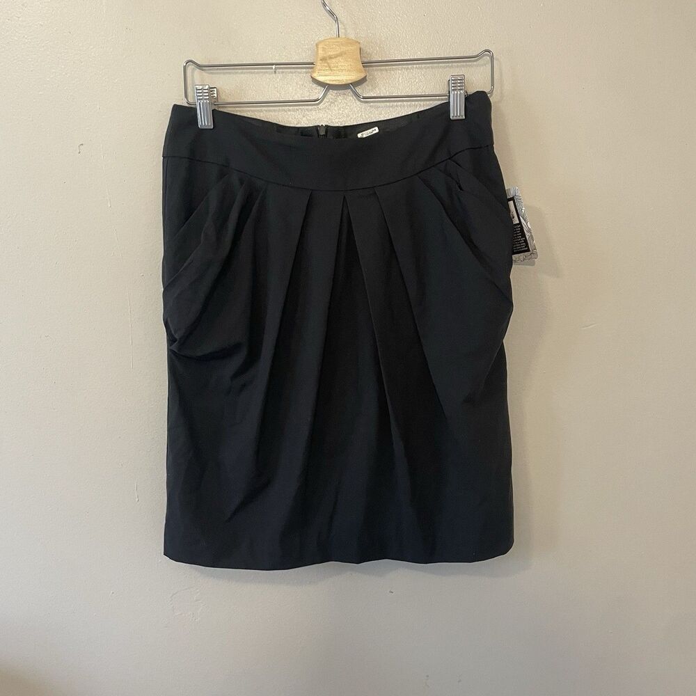 Trina Turk NWOT Pleated Wool Skirt Business Casual Lined Made In USA Sz 8